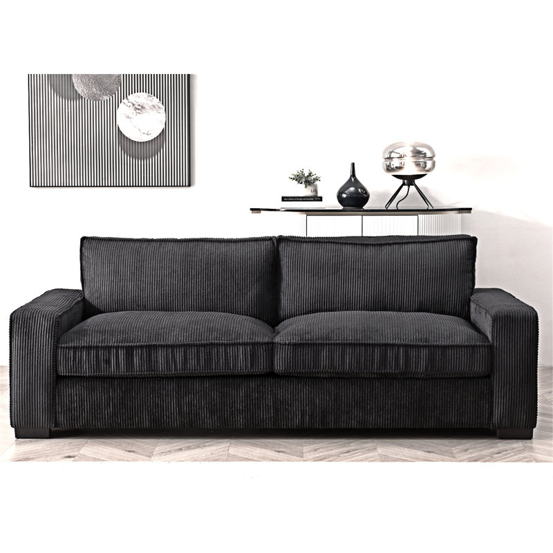 Sofa Couch With Sleek Design, Black