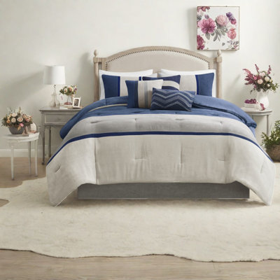 Premium 7-piece Bedding Sets, Faux Suede Polyester, Rustic Cabin Style, King Size