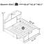 Structure de lit tapissier pour grand lit, lit plateforme avec tête et pied de lit incurvés, structure en métal avec support à lattes de bois, hauteur de la tête de lit réglable, pas de sommier tapissier nécessaire, chocolat