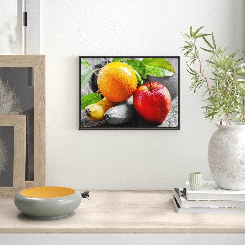 Gerahmtes Wandbild Apfel Banane Orange und Co.