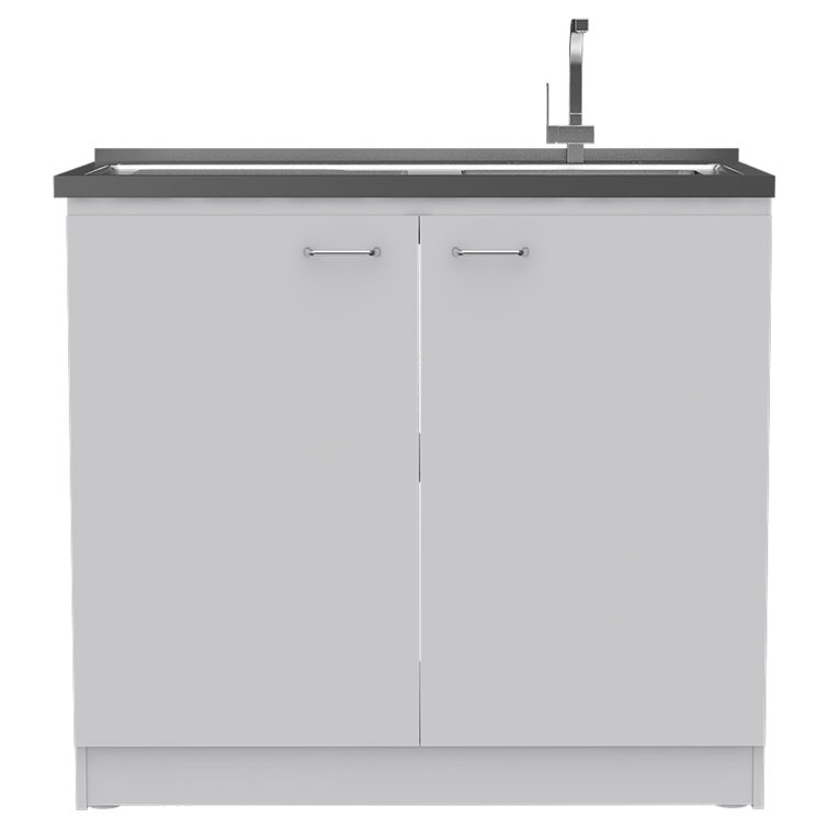 TUHOME Napoles Utility Sink Cabinet With Integrated Sink