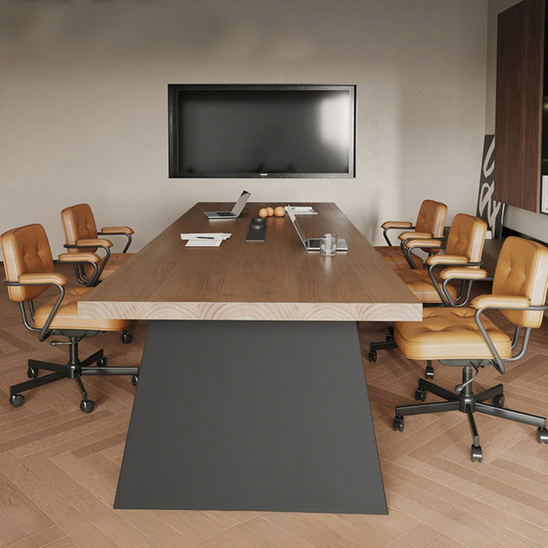 Table de conférence 94,49 po en bois massif brun minimaliste italien