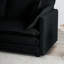 Living modulaire de salon - 2 en tissu d'ameublement en chenille noir et meubles pratiques revêtus de tissu respirant