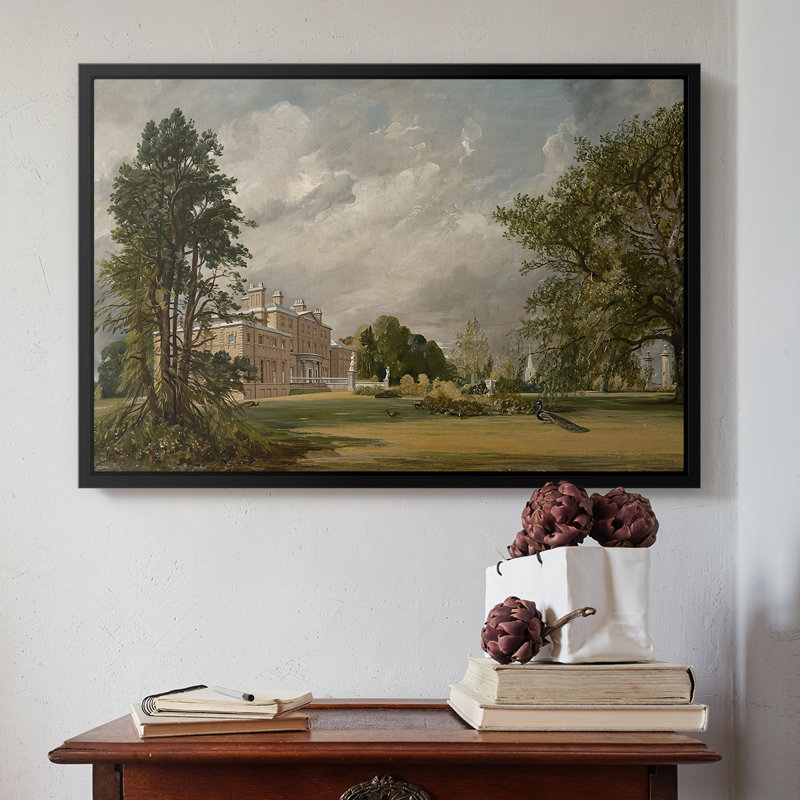 Malvern Hall, 1821 - John Constable, toile tendue avec châssis, 16 x 24, Noir