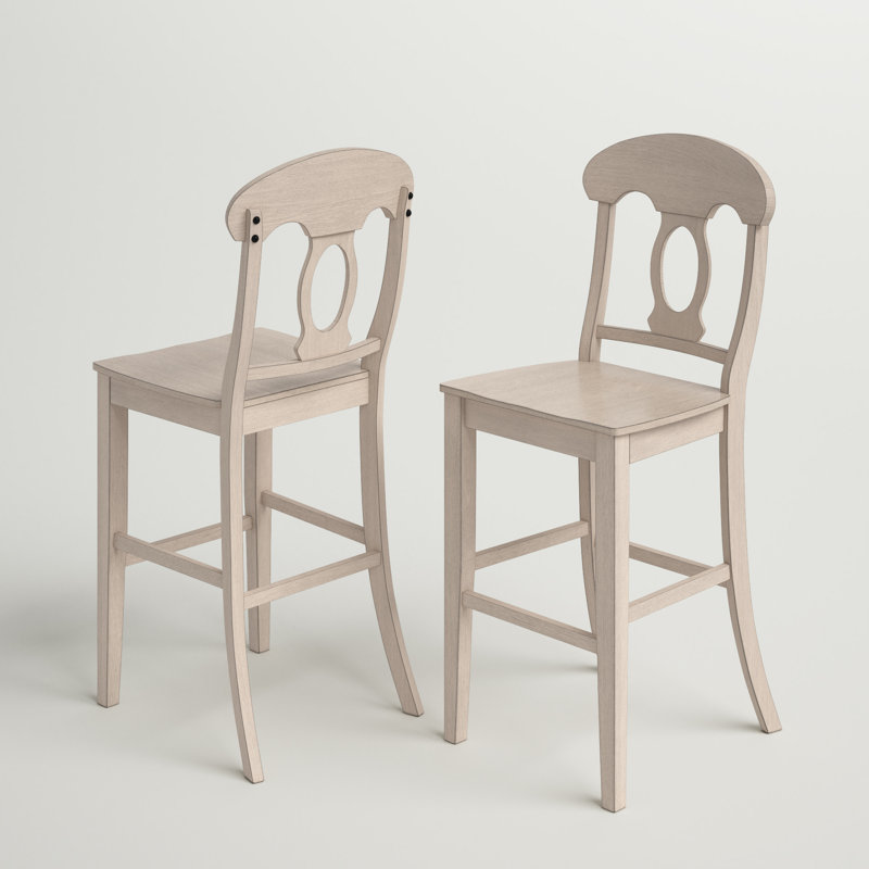 Tabouret de bar et de comptoir Pippen, Blanc antique, Tabouret de bar (siège d'une hauteur de 29 po)