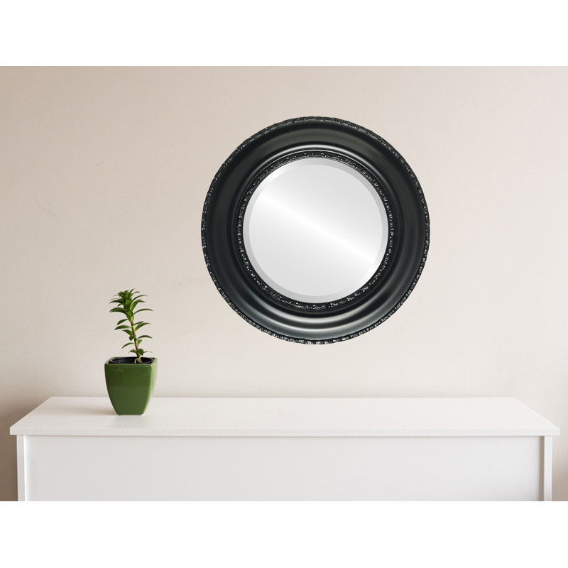 Miroir d'appoint Schillinger, H 29 po x l 29 po, Noir mat