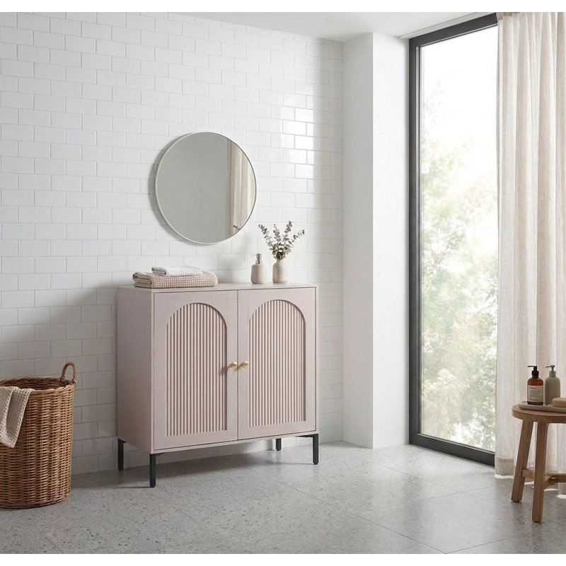 Armoire de salle de bain, One piece, Gris clair