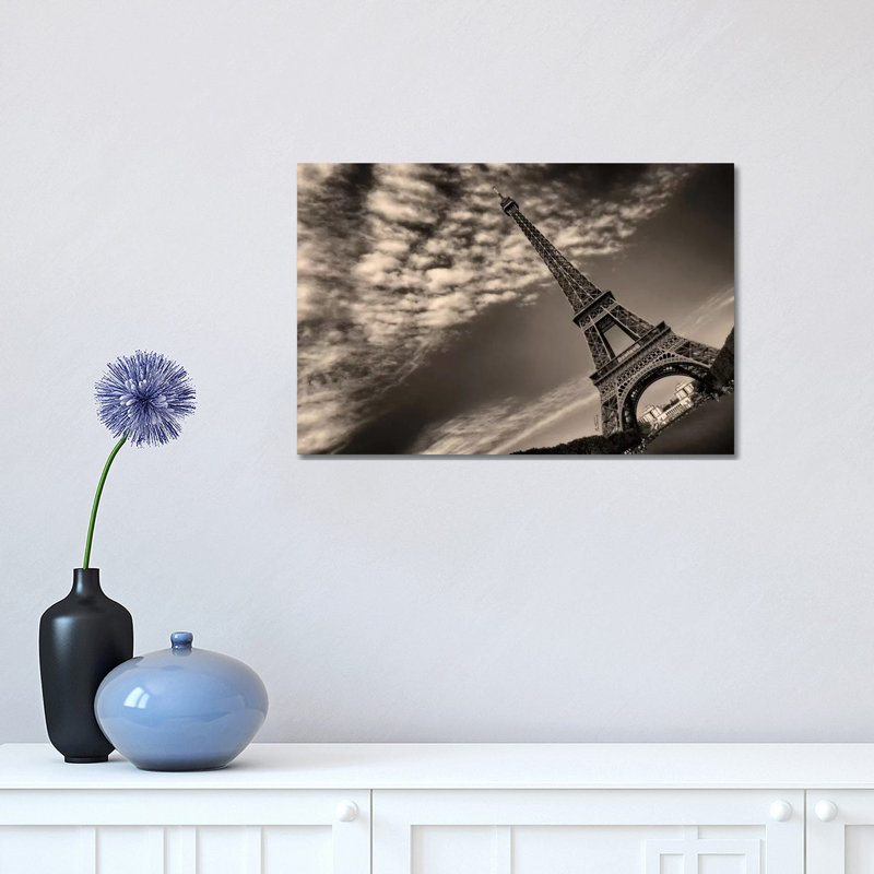 Tour Eiffel par Ben Heine - reproduction de photo sur toile encadrée, Toile tendue, Pas de tapis
