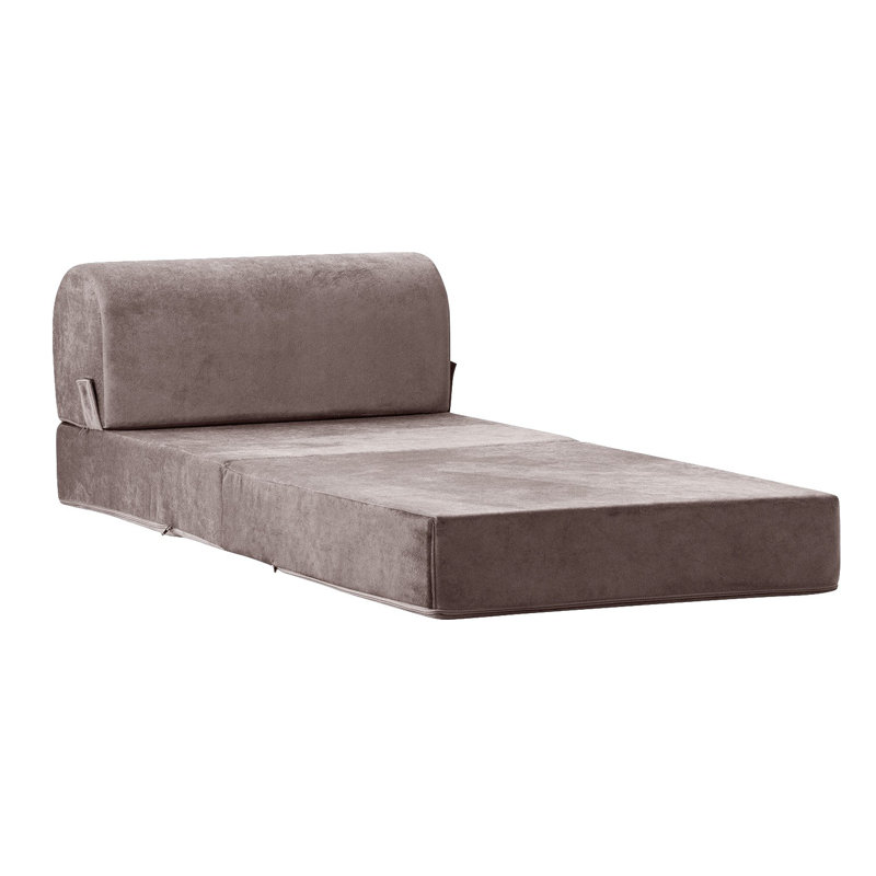 Allinson 65cm Upholstered Futon Chair, Light Grey