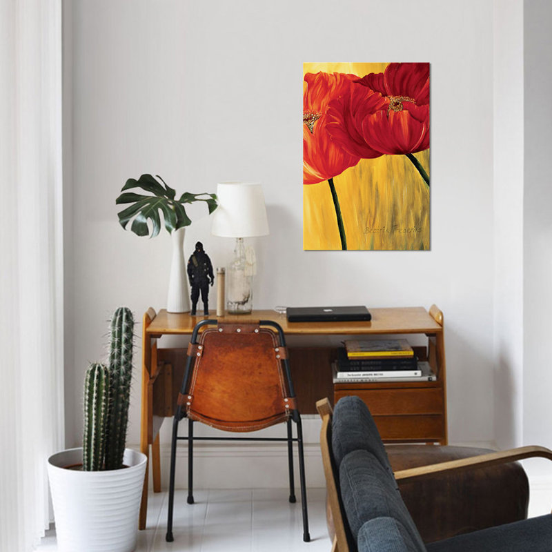« danse tulipes ii », impression sur toile, H 60 po x l 40po x P 1,5 po, Toile tendue, Pas de tapis