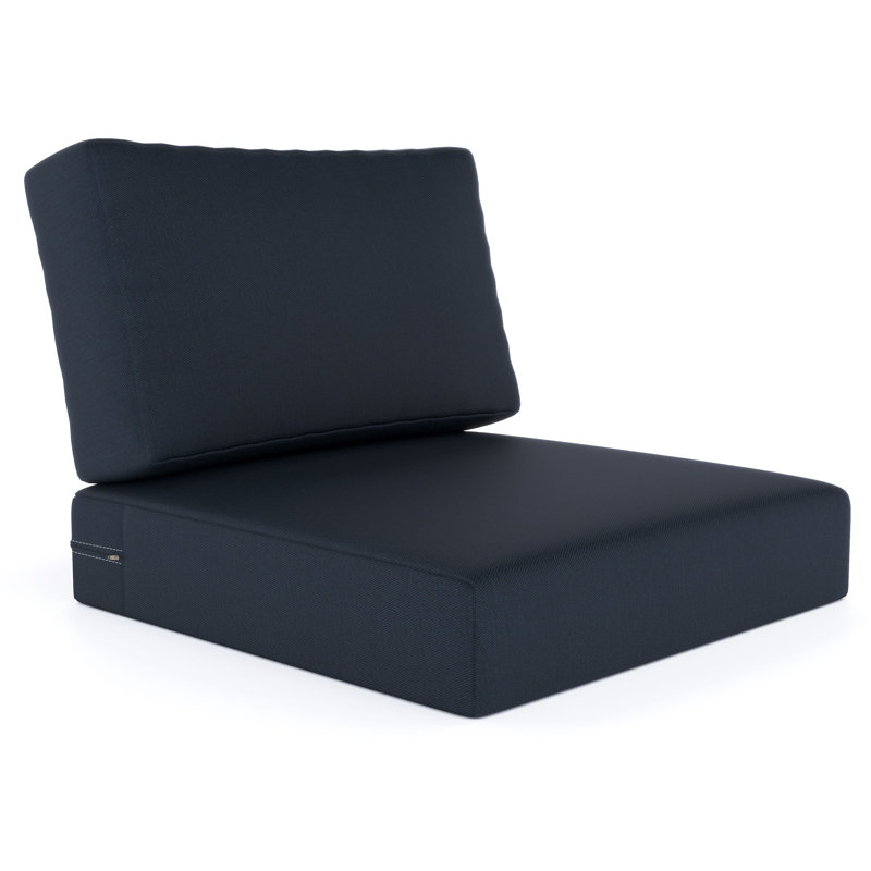 Amala Sunbrella® Outdoor Deep Seating Cushion, Sunbrella® Canvas Navy , 28.5" W x 28.5" D