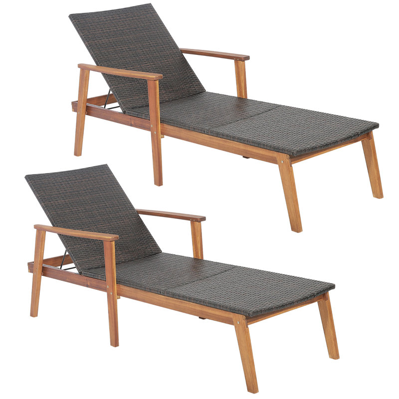 Deedrick Outdoor Metal Chaise Lounge, 2