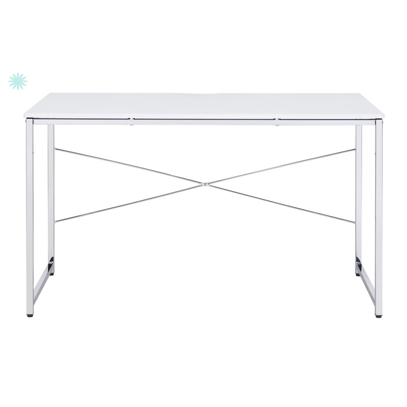 Elizia Steel Writing Desk, White