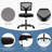 Desk and Chair Set: 49 Inch L-Shaped Computer Desk and Height Adjustable Mesh Chair-237101441