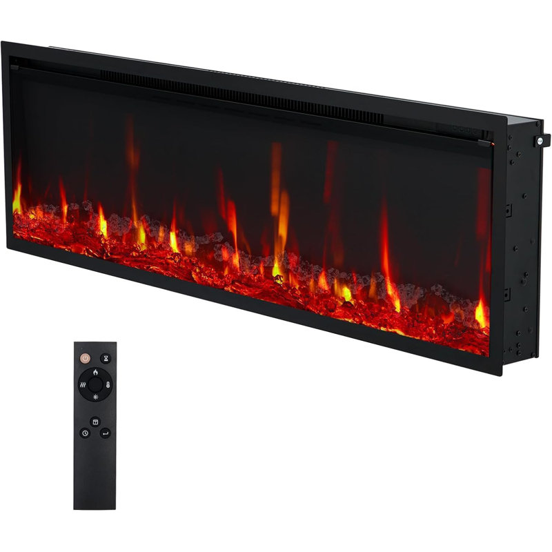 Blue Elephant 106.7cm W Black Electric Fireplace
