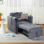 Fauteuil convertible en velours capitonné de 36,41 po de large Sancia-405649369