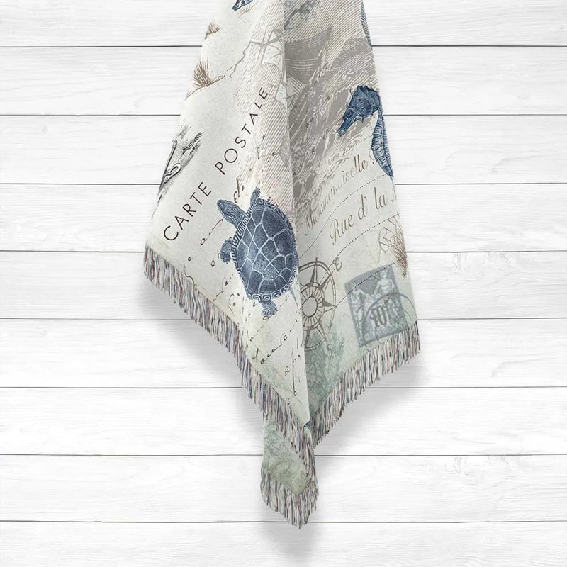  Jeté 100% coton Seaside, L 80 po x L 60 po