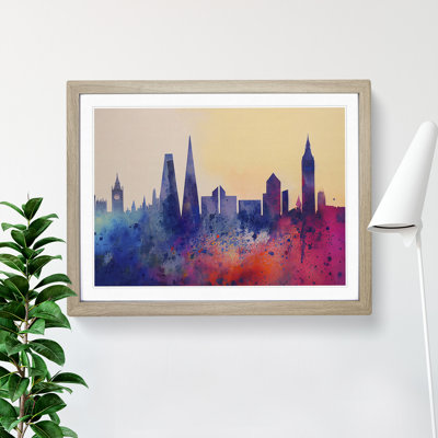 Watercolour London Skyline Vol.6 Abstract - Single Picture Frame Painting