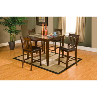Perrone 4 - Person Solid Wood Solid Wood Top Four Leg Dining Set