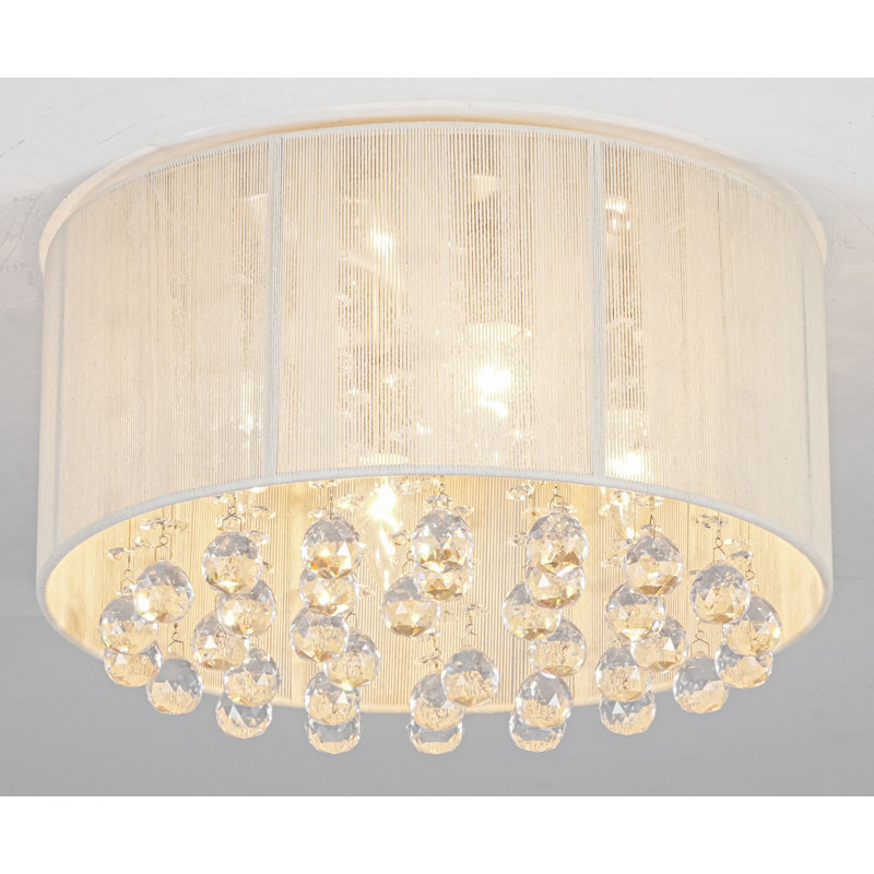 Plafonnier encastré en cristal 4 lumières Hassler