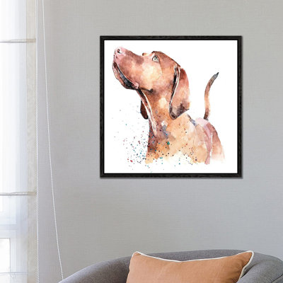 Vizsla Looking Up by EdsWatercolours - Gallery-Wrapped Canvas Giclée on Canvas