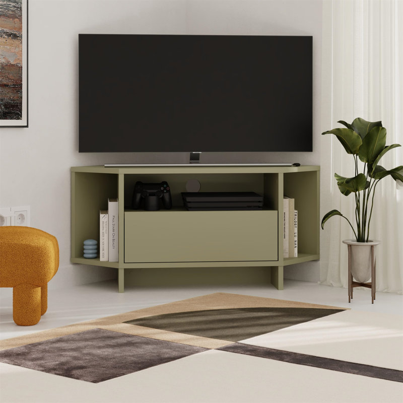 Unfinished TV Stand for TVs up to 55", Dark Grey