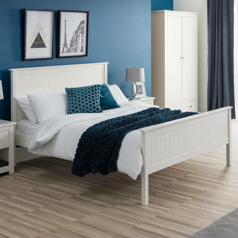 Jarin Bed, Double (4'6), No Mattress, Cream