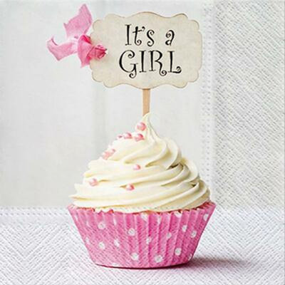 Serviettes pour 20 invités Loobens Its a Girl