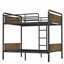 Lit superposé simple TG au-dessus de simple TG, lits superposés détachables industriels avec garde-corps pour adolescents