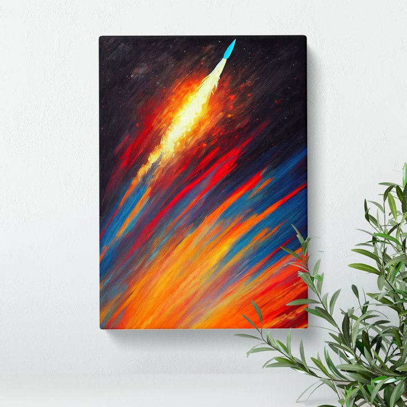 An Extraordinary Spaceship Rocket - Wrapped Canvas, 50cm H x 35cm W x 3cm D