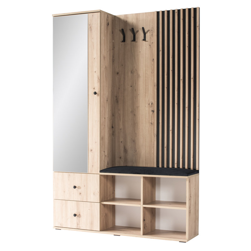 Hall Tree 128.5cm Wide with Shoe Storage