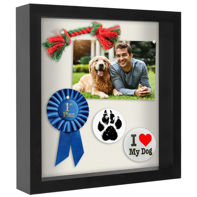 Delcastillo Shadow Box Frame 1.5 Inches Deep Box Frame for Objects & Pictures, Black, 11" W x 11" H