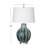Mersay Smoke Hued Table Lamp with White Tapered Drum Shade, Modern