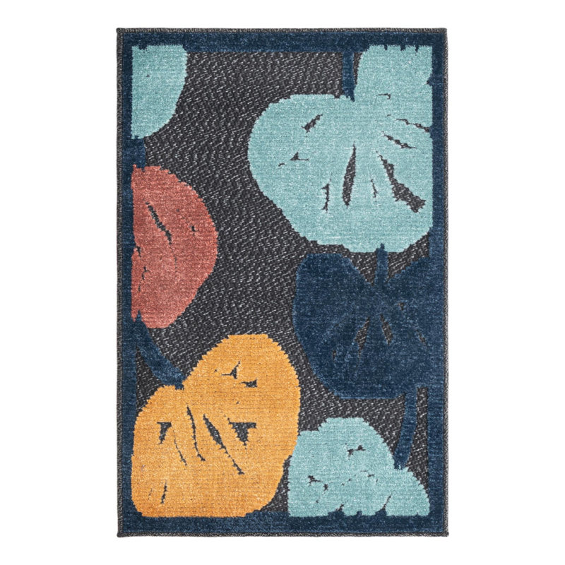 Tapis intérieur / extérieur gris anthracite Mashpee, Rectangle 2 pi x 3 pi