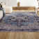 Sarok Ornate Medallion Machine-Washable Blue/Cream Rug
