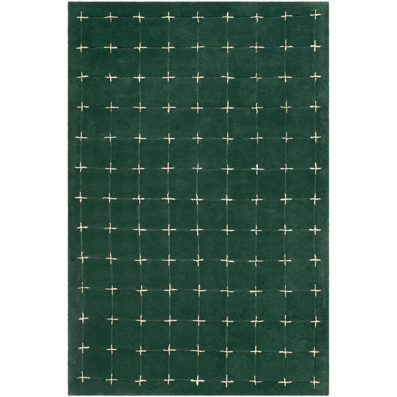 Mallory Green Hand Tufted Area Rug, Rectangle 8' x 10'