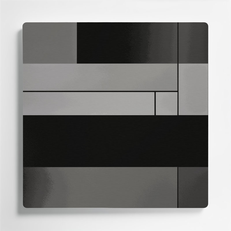 Minimalisme 78, art mural en métal brun, H 32 po x l 32 po