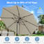 Parasol de patio 156 "avec bouton-poussoir inclinable / manivelle et 8 nervures robustes-341791524
