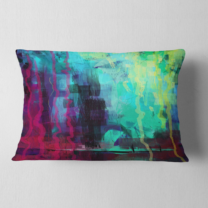 Abstrait numérique - coussin imprimé abstrait