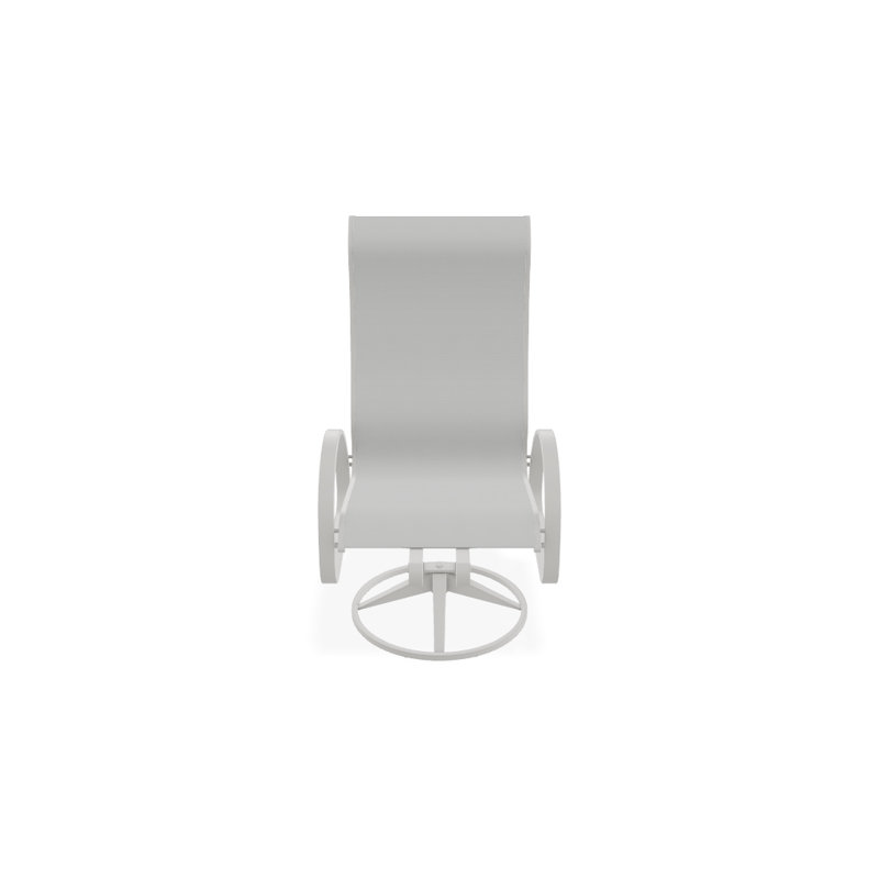 Fauteuil de patio pivotant Hiraku, Blanc 6D Sunbrella®, Neige texturée