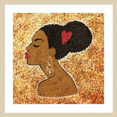 Glitter Girl by Martina Pavlova Wood Framed Wall Art Print