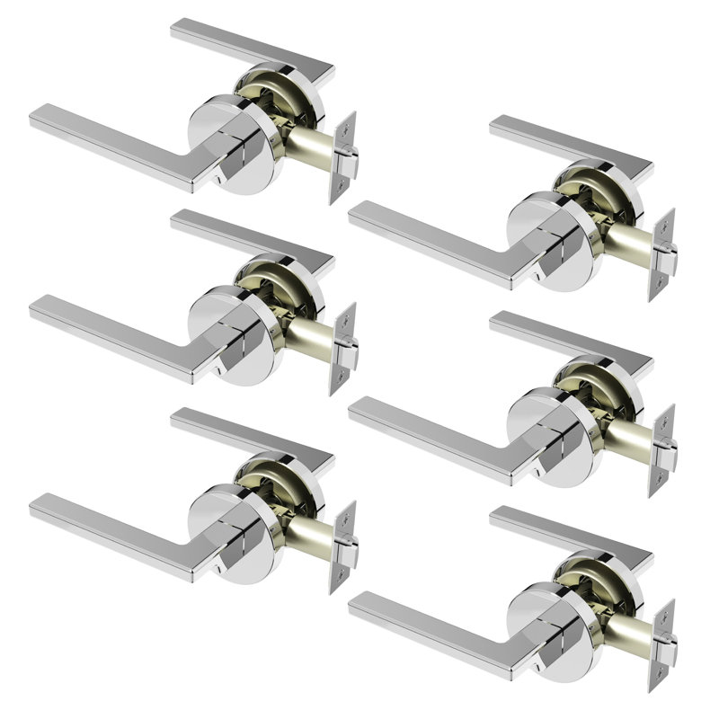 Levier de porte de passage Dune - Design moderne dissimulé pour (couloir et garde-robe) - Style minimaliste élégant en chrome