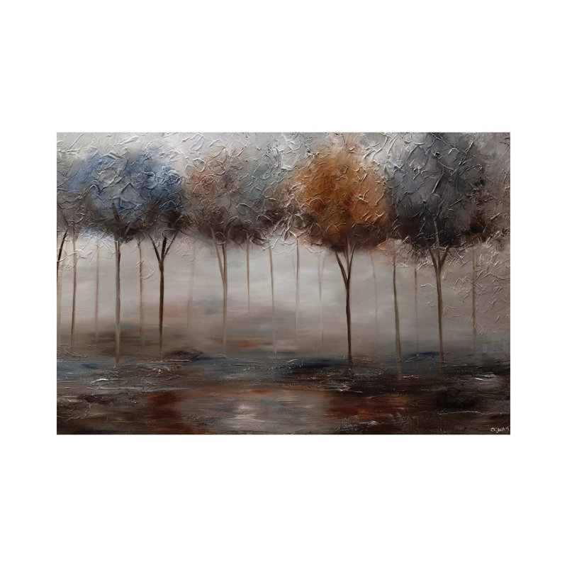 «The Silver Pond» par Osnat Tzadok, reproduction d'art sur toile tendue, H 26 po x l 40 po x 1,5 po