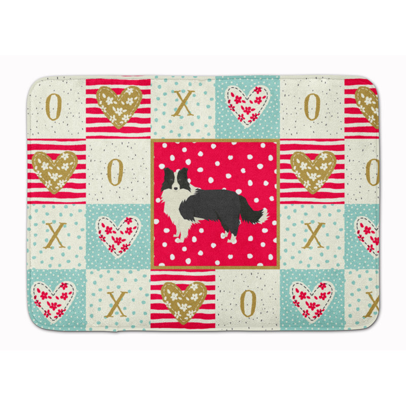 Tapis de cuisine en mousse mémoire love Shanaya, Border collie