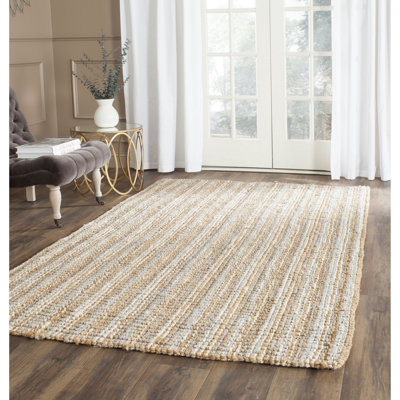 Irene Striped Jute / Sisal Hand Woven Area Rug