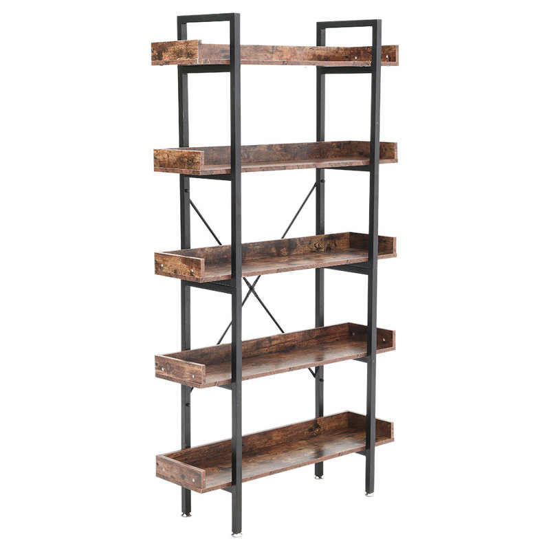5-Tier Bookcase Storage Rack Standing Shelf