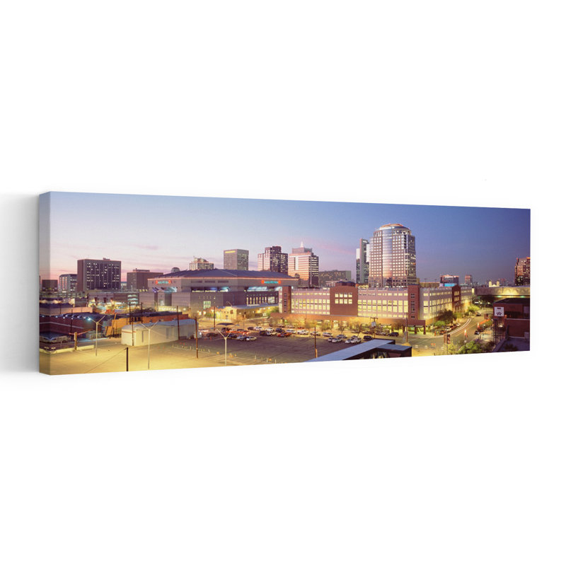 Art contemporain, ville abstraite, quartier financier, Phoenix, Arizona, États-Unis, H 20 po x l 60 po