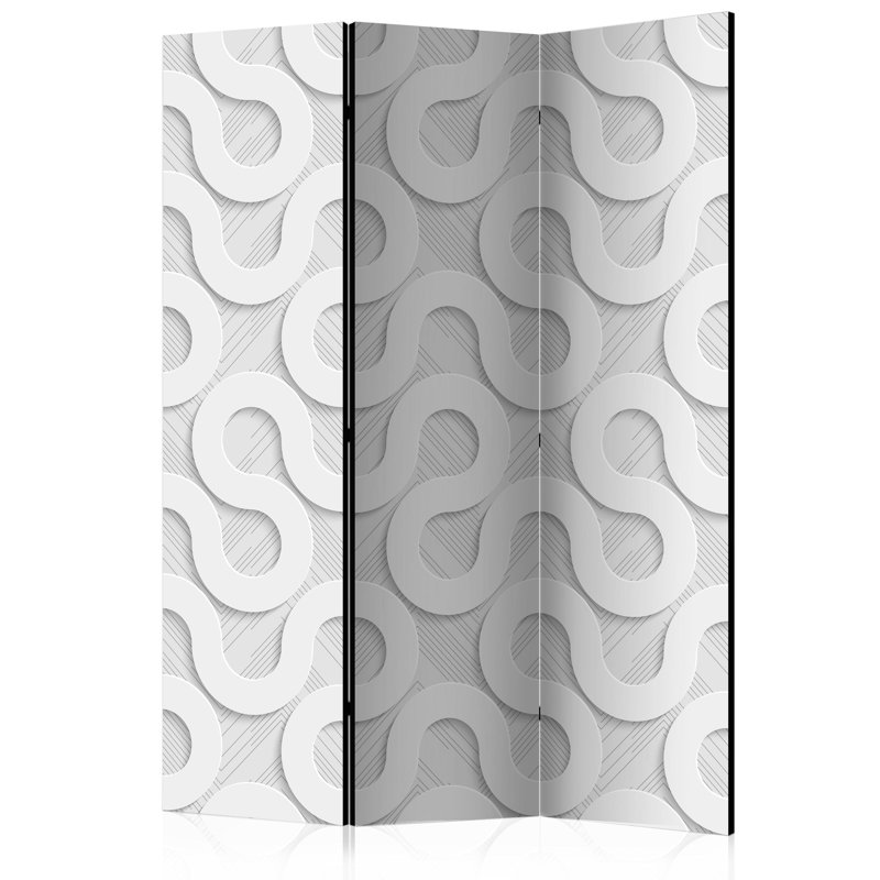 Grannias 135cm W x 172cm H 3 - Panel Solid Wood Folding Room Divider