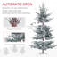 Arbre de Noël artificiel avec pointes enneigées, support pliable, assemblage facile, idéal pour la maison et le bureau