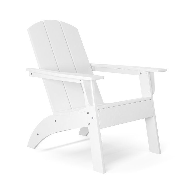 Chaise Adirondack en plastique Keddie, Blanc